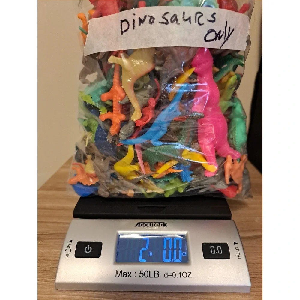 LOT OF 2LB's Dinosaurs Small Medium Rubber Plastic Toy 1